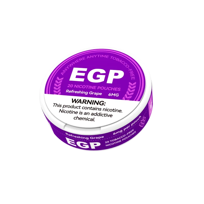 EGP Grape nicotine pouches, 6 mg can