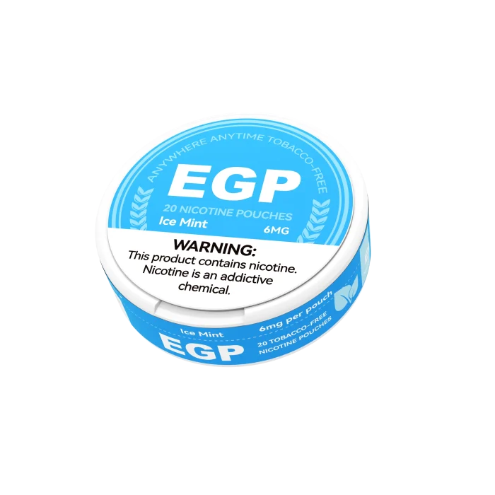 EGP Ice Mint nicotine pouches, 6 mg can