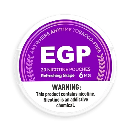 EGP Grape nicotine pouches, 6 mg can