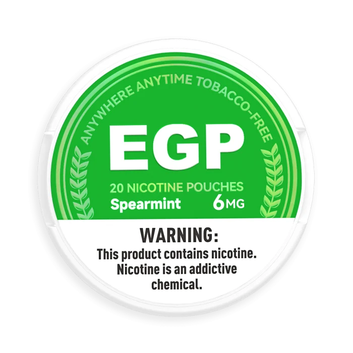 EGP Spearmint nicotine pouches, 6 mg can